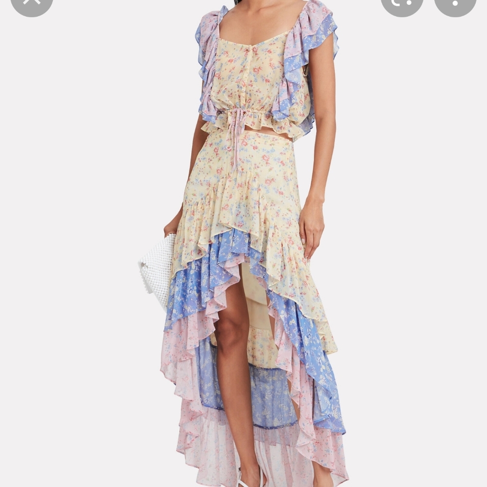 Loveshackfancy set blouse and skirt